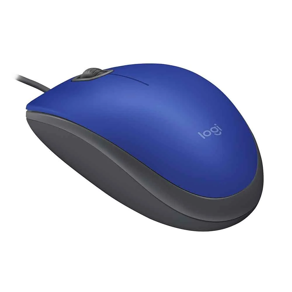 Imagem 3 de 5 do produto Mouse Com Fio, Logitech M110 Silent, USB, Azul - 910-006662