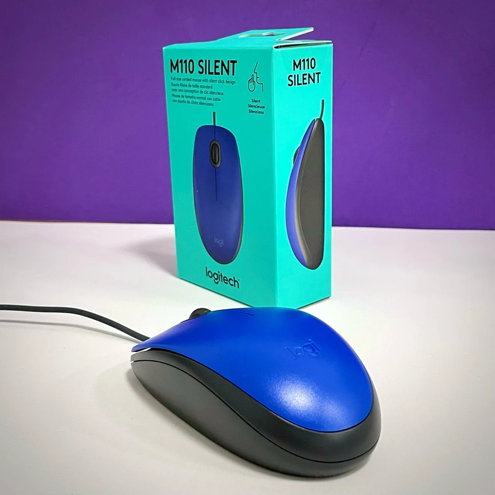Imagem 5 de 5 do produto Mouse Com Fio, Logitech M110 Silent, USB, Azul - 910-006662