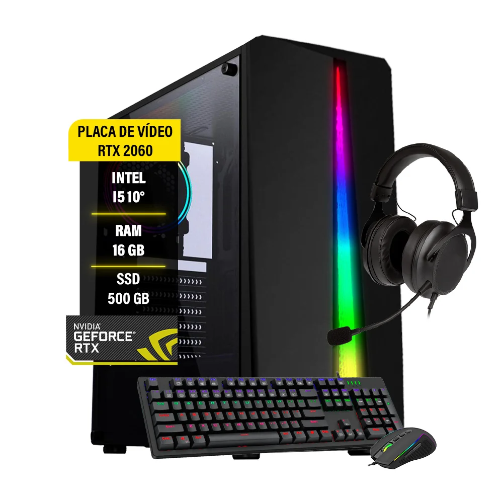 Pc Gamer Balão.info Intel Core I5-10°, 16GB, SSD M.2 500GB, RTX 2060 12GB
