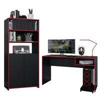 Caemmun - kit armário alto com mesa pixelo kit armário alto com mesa gamer pixel vão te surpreender com seu design e funcionalidade que podem apresent