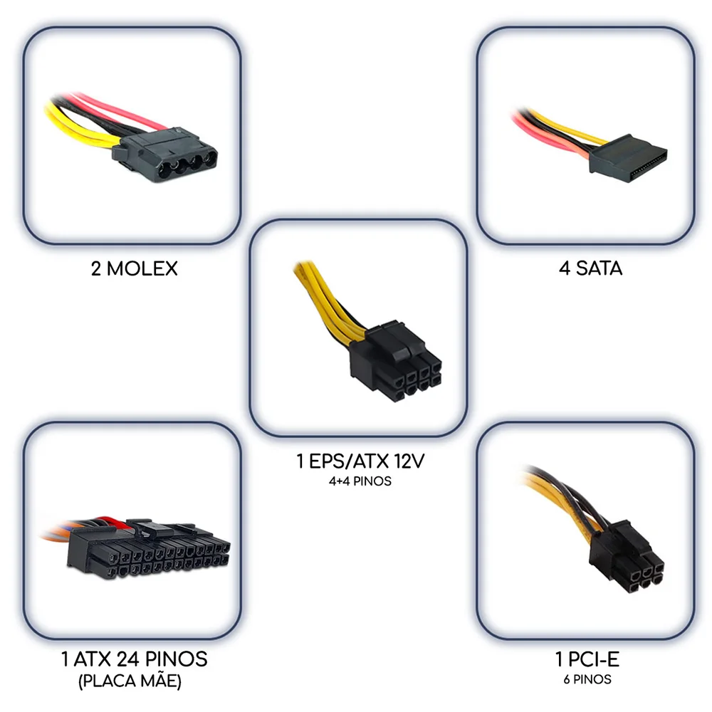 Imagem 3 de 5 do produto Fonte De Alimentacao C3tech 350wts Ps-350bk, Preto