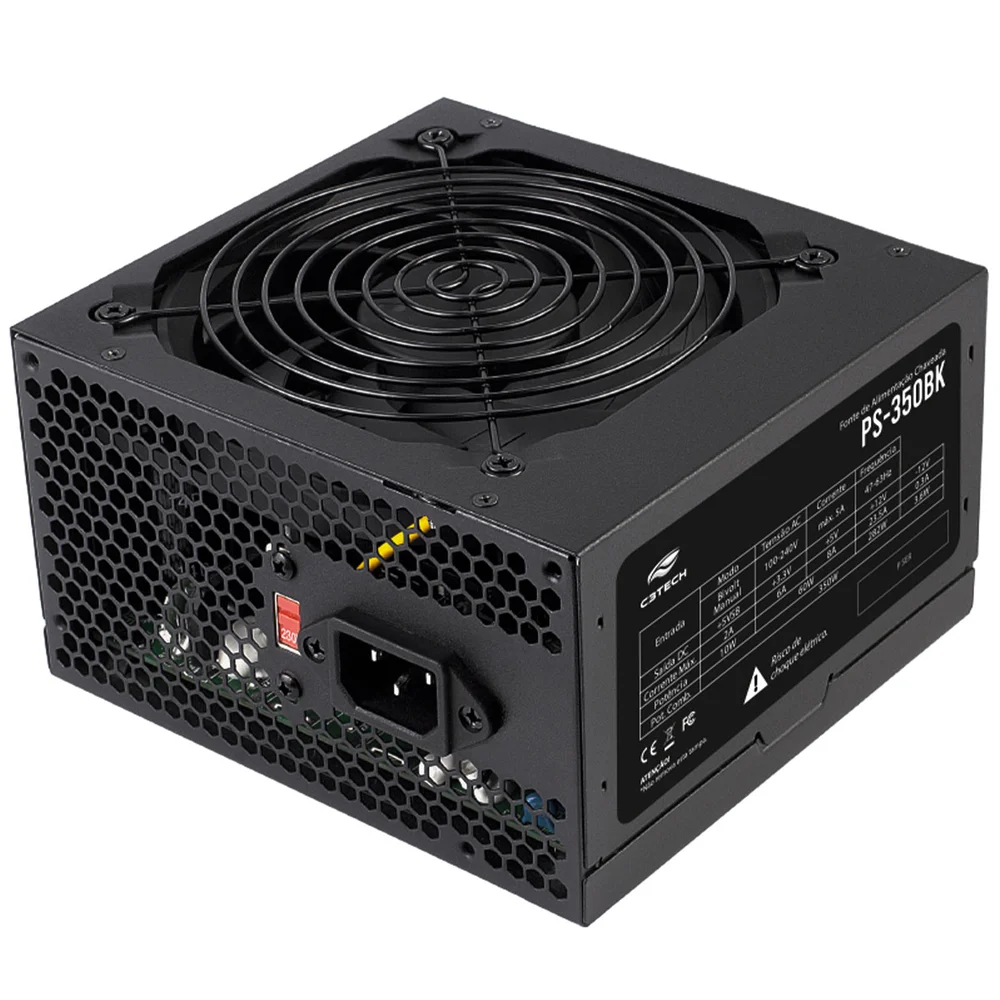 Imagem 4 de 5 do produto Fonte De Alimentacao C3tech 350wts Ps-350bk, Preto
