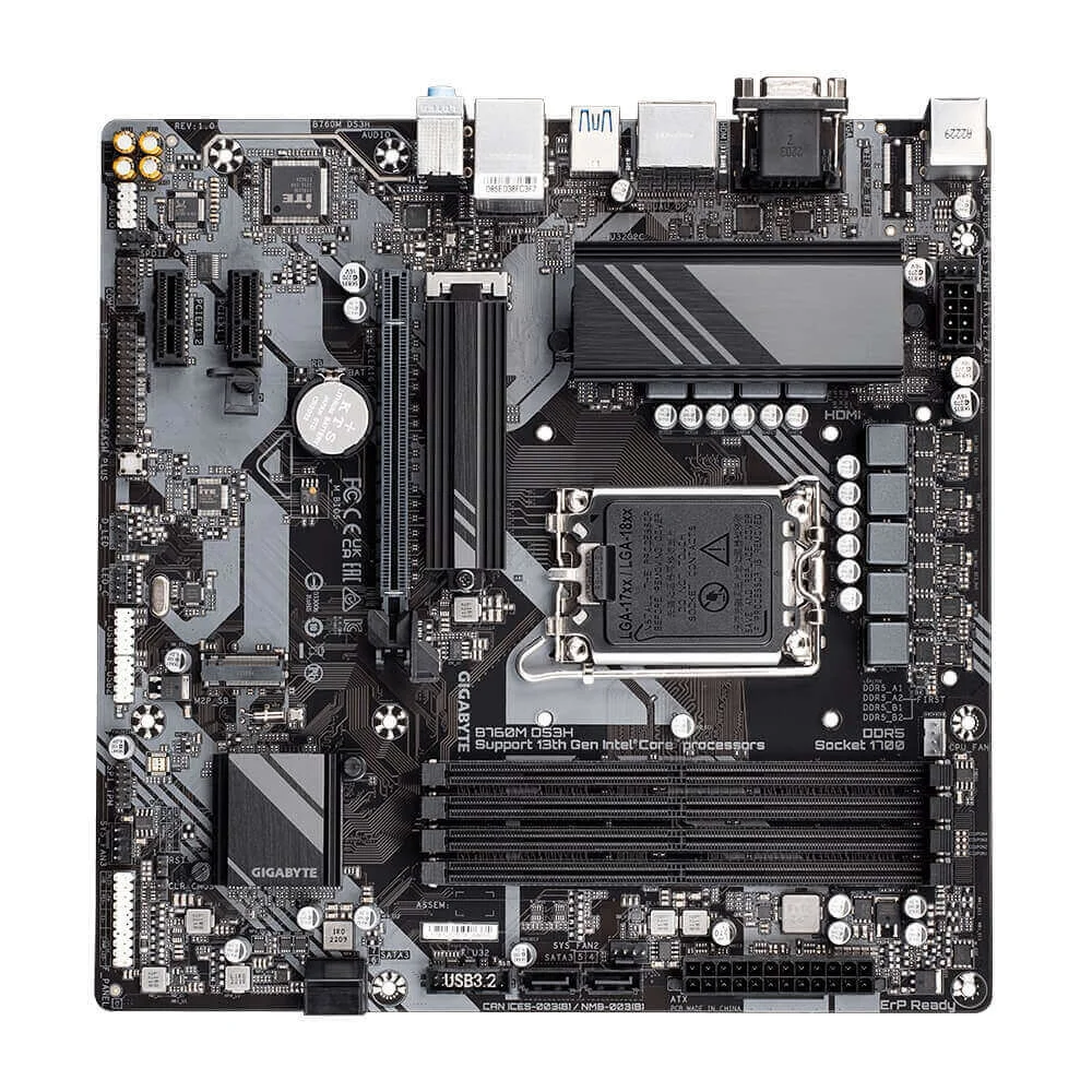 Placa-Mãe Gigabyte B760m DS3h, DDR5, LGA1700, Micro ATX 7