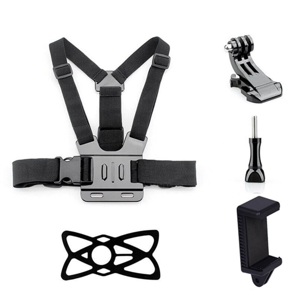 Suporte De Peito Para Celular / Gopro E Câmeras Similares,2 Em 1