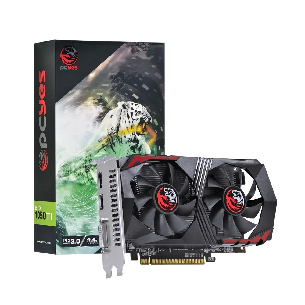 Placa De Vídeo Pcyes Nvidia Geforce Gtx 1050 Ti, 4 GB Gddr5, 128bits, Dual Fan, Graffiti Series
