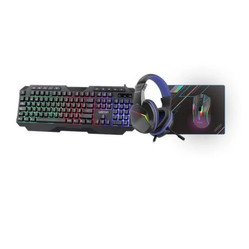 Imagem 3 de 5 do produto Kit Need Gamer Headset, Mouse, Teclado LED Estereo Driver 40mm Letron