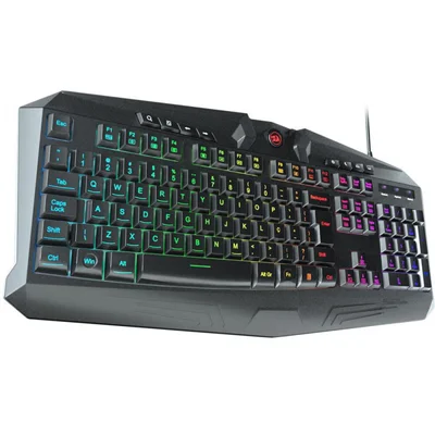 Teclado Membrana Redragon Harpe 2, RGB, ABNT 2 Preto - K503RGB