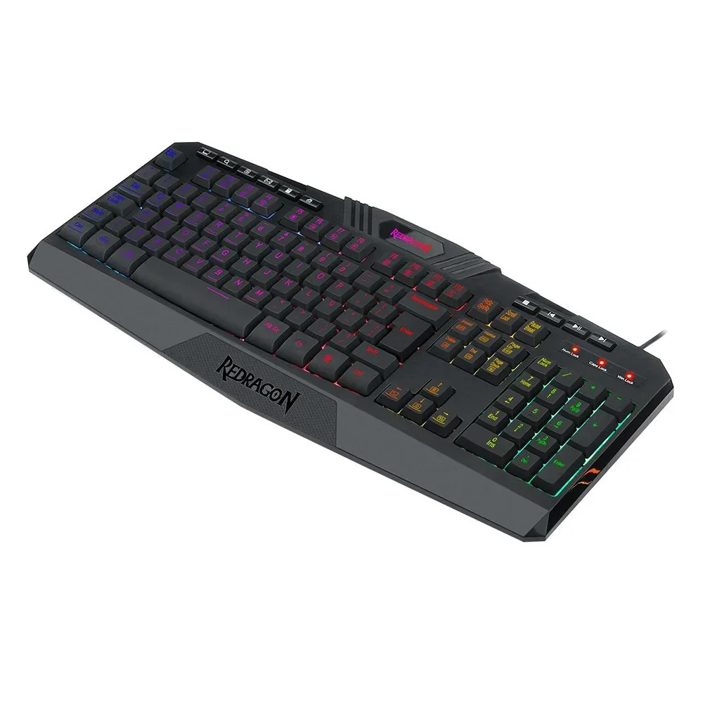 Imagem 4 de 5 do produto Teclado Membrana Redragon Harpe 2, RGB, ABNT 2 Preto - K503RGB