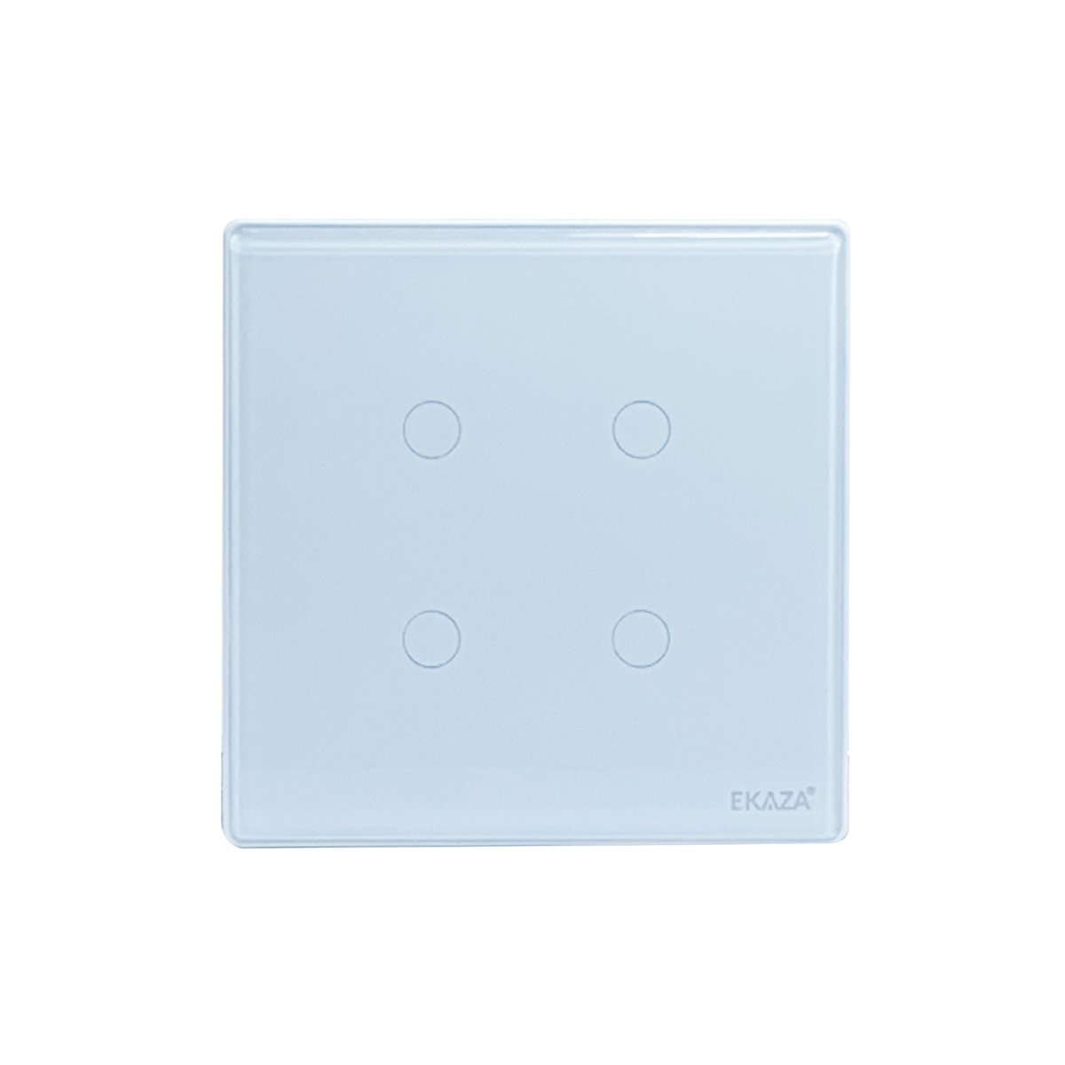 Interruptor 4x4, 4 Botões, Vidro Ekaza, Wi-fi+ble, Cor: Branco