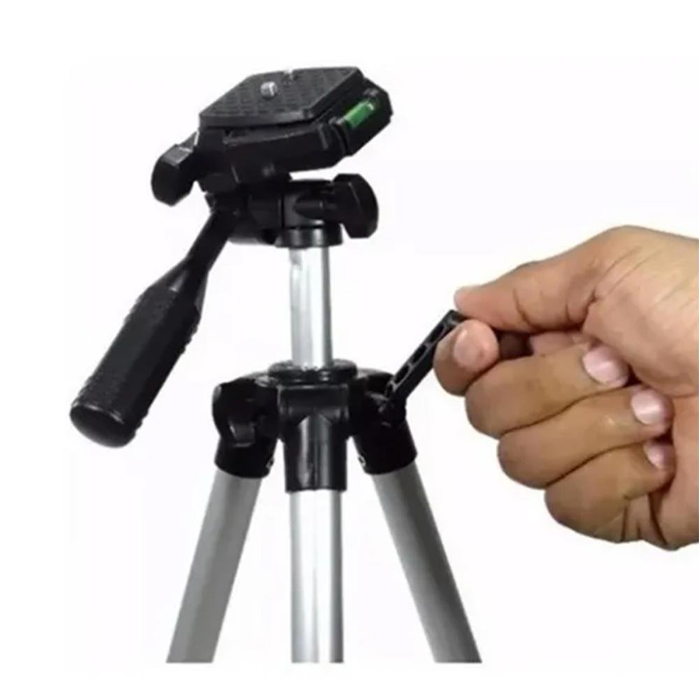 Imagem 3 de 4 do produto Tripé 1,37m, Para Filmadora, Camera Smartphone De Viagem