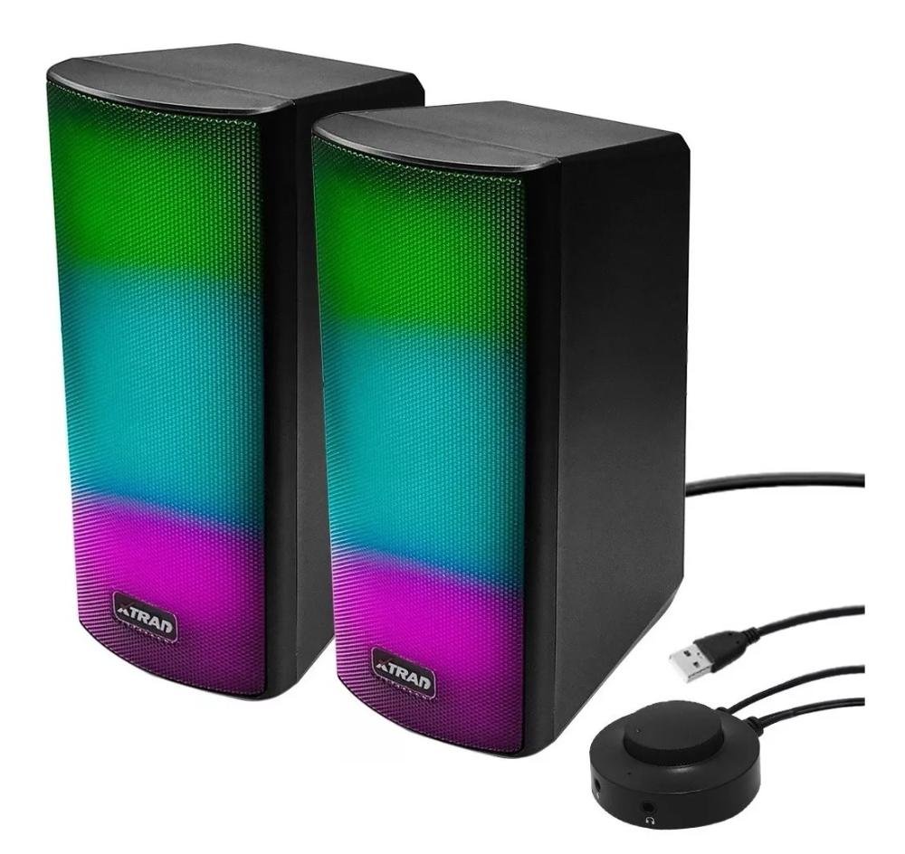 Caixa De Som Bluetooth, Cartão SD USB, Para Pc Notebook E Celular, RGB