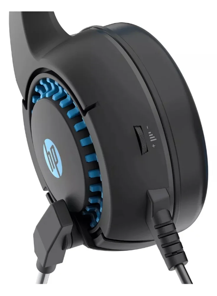 Imagem 4 de 5 do produto Headset Gamer HP, USB, P2, Preto / Azul - Dhe-8011um