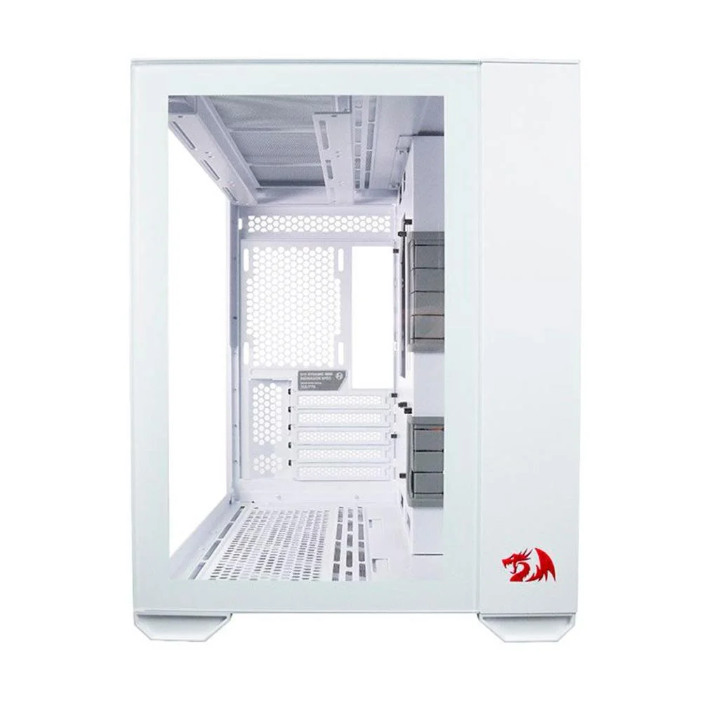 Gabinete Gamer Lian Li O11 DYNAMIC Mini, Mini Tower, ATX, Painel lateral e frontal em Vidro Temperado, Branco - O11DMINI-RD-W
