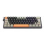 Teclado Mecânico Gamer Redragon Fizz, RGB, Laranja + Preto + Cinza - Switch Mk.ii Diy Marrom