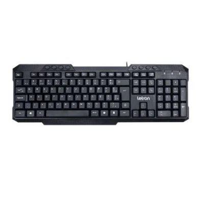 Teclado Gamer Letron Player, Preto, Membrana, Tecla Multimidia, USB, ERG