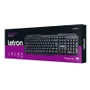 Teclado Gamer Letron Player, Preto, Membrana, Tecla Multimidia, USB, ERG