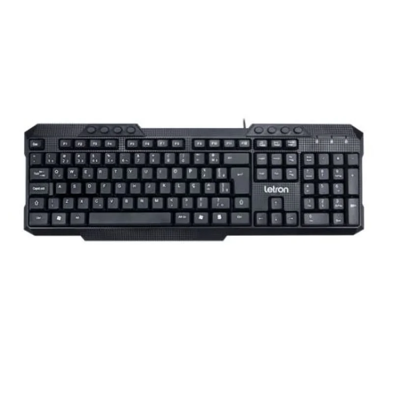 Teclado Gamer Letron Player, Preto, Membrana, Tecla Multimidia, USB, ERG Teclado Gamer Letron Player, Preto, Membrana, Tecla Multimidia, USB, ERG