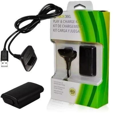 Bateria Recarregável + Cabo Carregador Para Controle Wireless De Xbox 360, 12000mah