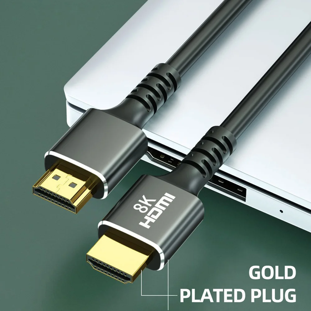 Imagem 2 de 5 do produto Cabo HDMI 2.1 8k 144hz Ultra Hd 3 Metros Blindado 7680p