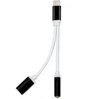 Cabo Smartphone Up Adaptador Tipo C P/p2 Femea + Tipo C