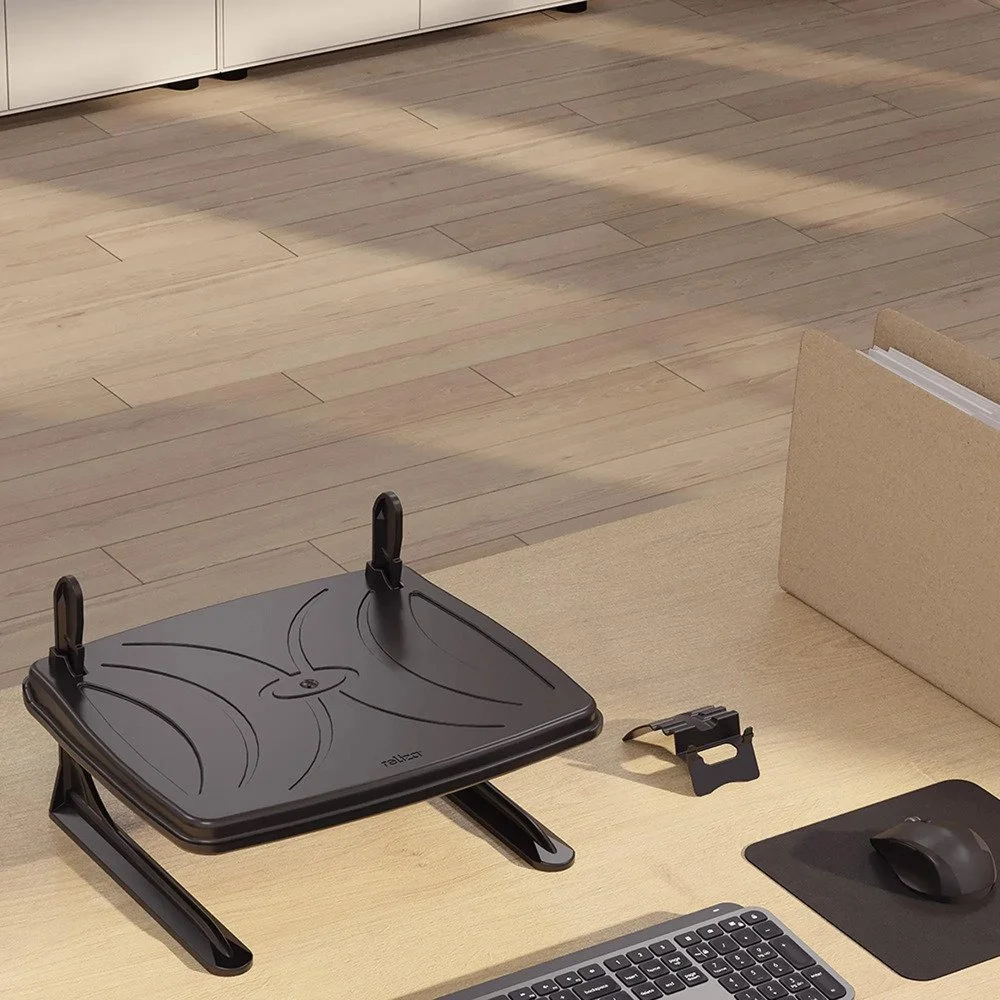 Suporte Para Monitor Reliza Ergolution, Com Regulagem De Altura + Suporte De Celular - Preto Suporte Para Monitor Reliza Ergolution, Com Regulagem De Altura + Suporte De Celular - Preto