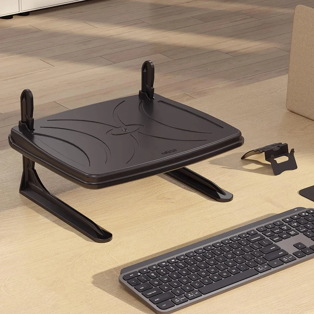 Suporte Para Monitor Reliza Ergolution, Com Regulagem De Altura + Suporte De Celular - Preto Suporte Para Monitor Reliza Ergolution, Com Regulagem De Altura + Suporte De Celular - Preto