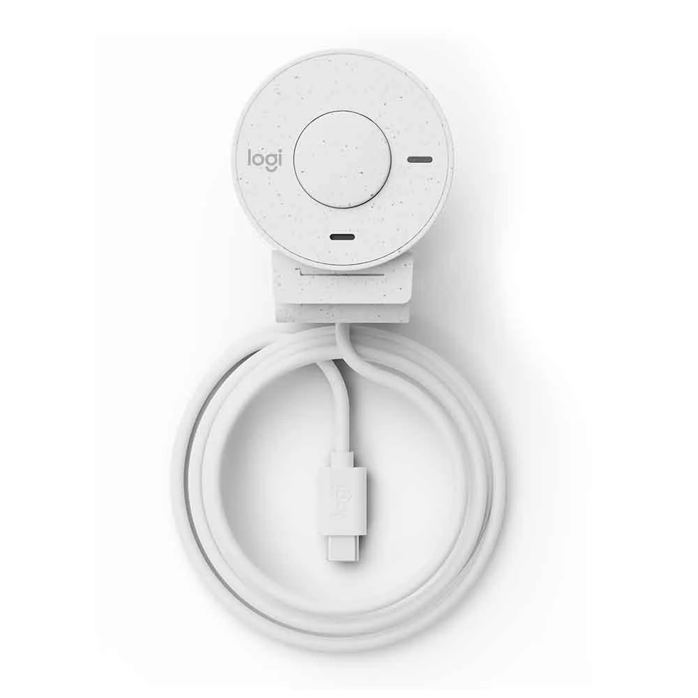 Imagem 3 de 5 do produto Webcam Logitech Brio 300 Full HD 1080p, USB-C, Com Microfone, Branco - 960-001440