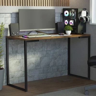 Mesa De Escritório Industrial Madesa,120cm Rustic