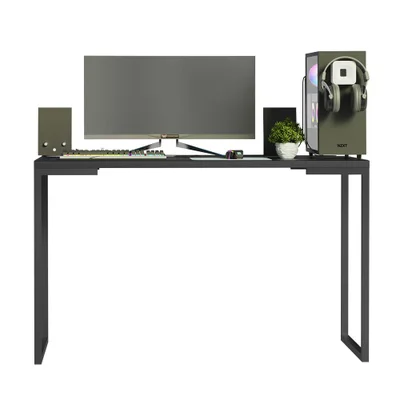Mesa De Escritório Industrial Madesa,Preta, 120cm, Nero Marquina — foto 5
