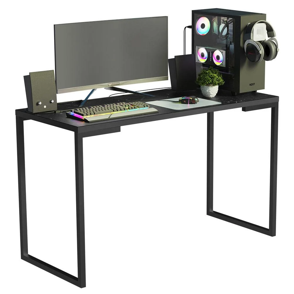 Imagem 4 de 5 do produto Mesa De Escritório Industrial  Madesa,Preta, 120cm, Nero Marquina