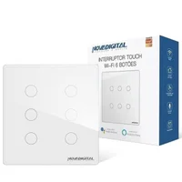 Interruptor Inteligente 4x4 Wi-Fi 6 botões Touch, Compativel com Alexa, Google Home, Tuya