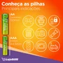 16 Pilhas Baterias Aa Elgin Alcalina, 2a Pequena - 1 Cartela