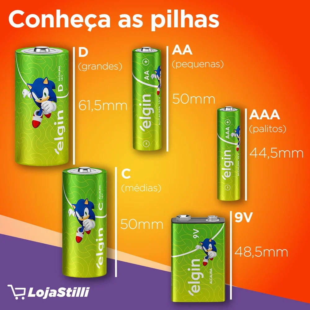 16 Pilhas Baterias Aa Elgin Alcalina, 2a Pequena - 1 Cartela 16 Pilhas Baterias Aa Elgin Alcalina, 2a Pequena - 1 Cartela