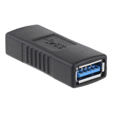Adaptador Emenda USB 3.0 Fêmea X Fêmea Alongar, Cabo Prolongador Junção,preto