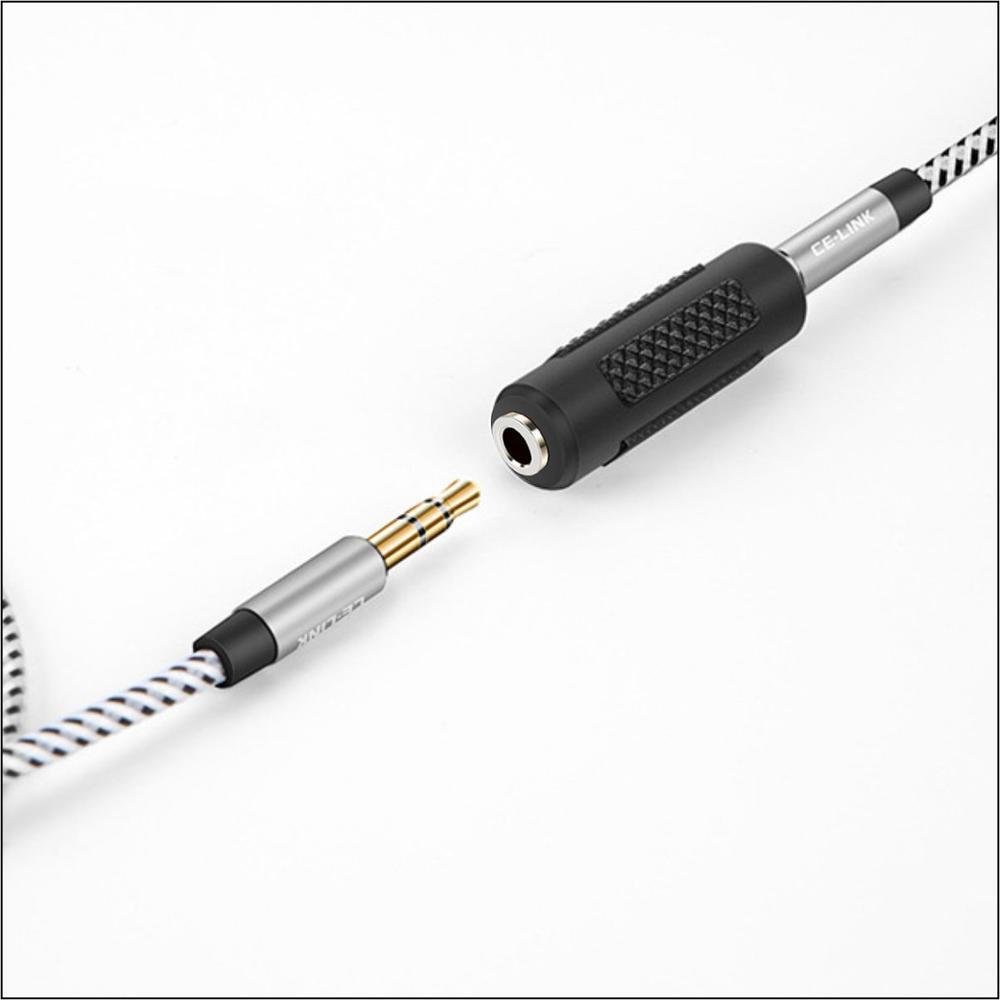 Imagem 4 de 5 do produto Adaptador Emenda P2 3,5mm Fêmea Alongar, Cabo Prolongador Junção, Fone De Ouvido Cabo Auxiliar,preto