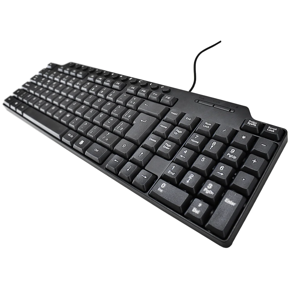 Imagem 5 de 5 do produto Teclado Multimídia BRX, 104 Teclas, ABNT2, USB, Cabo 1.3M, Preto