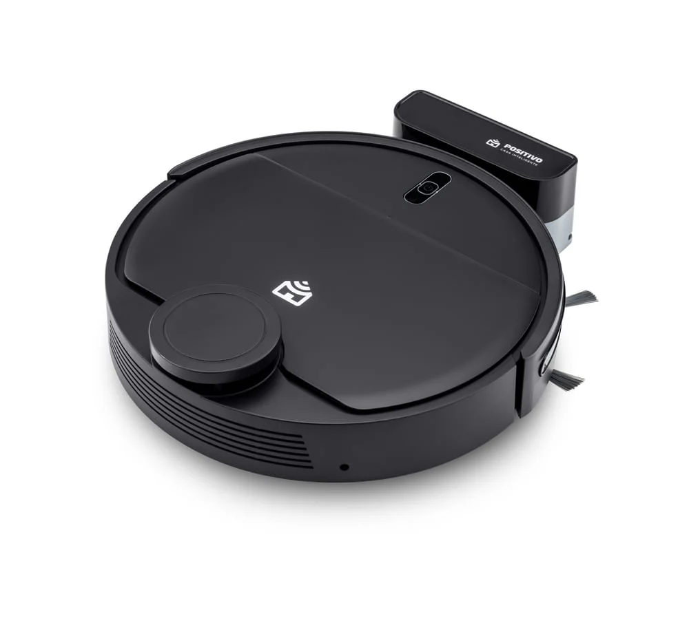 Smart Robô Aspirador Positivo PRA 1000, Wi-Fi, Laser, Alexa E Google Assistente, Preto - Smart Home
