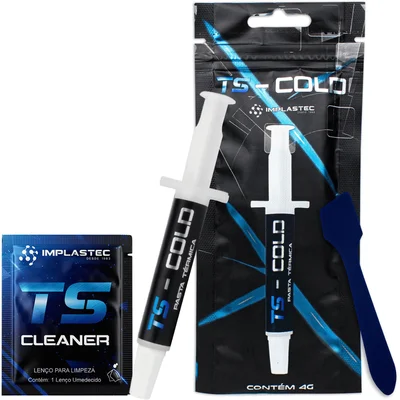 Pasta Térmica Implastec Ts Cold, Condutividade Térmica 10,5 W/mK, 4g, Cinza