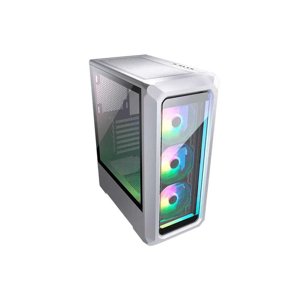 Imagem 4 de 5 do produto Gabinete Gamer Cougar Archon 2 RGB, Mid-tower, Lateral De Vidro, Com 3 Fans, Branco - 385CC50.0004