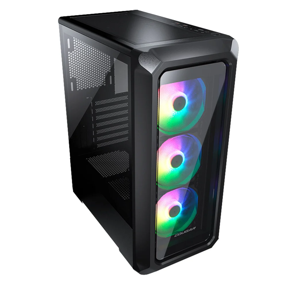 Imagem 3 de 5 do produto Gabinete Gamer Cougar Archon 2, RGB, Mid-tower, Lateral De Vidro, Com 3 Fans, Preto - 385CC50.0003