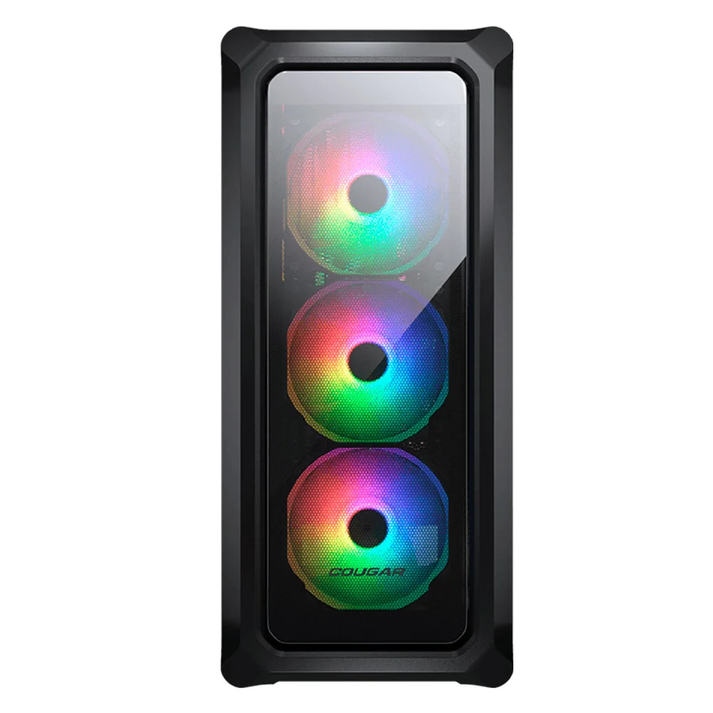 Imagem 4 de 5 do produto Gabinete Gamer Cougar Archon 2, RGB, Mid-tower, Lateral De Vidro, Com 3 Fans, Preto - 385CC50.0003