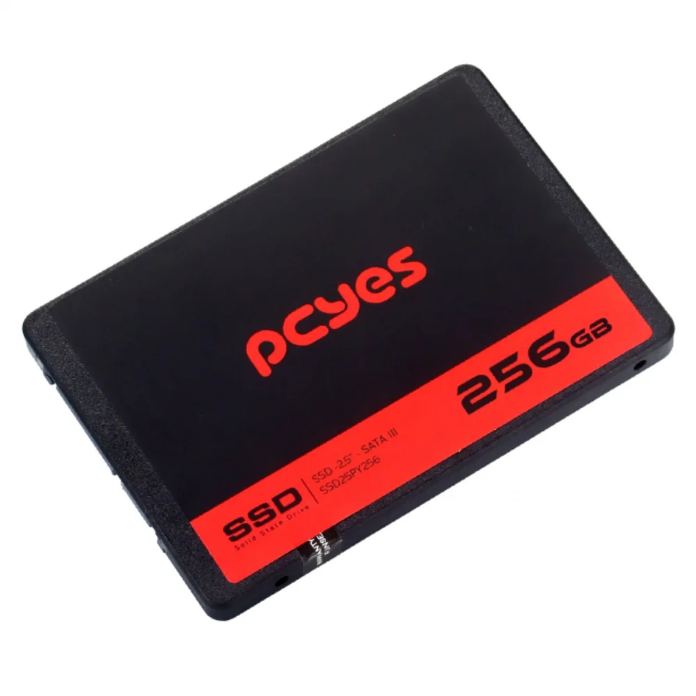 SSD PCYES, 256GB, SATA III, TLC 3D, Leitura: 550MB/s, Gravação: 400MB/s - SSD25PY256E
