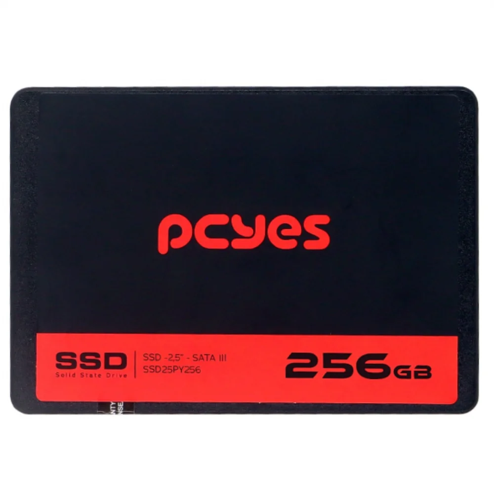 Imagem 2 de 5 do produto SSD PCYES, 256GB, SATA III, TLC 3D, Leitura: 550MB/s, Gravação: 400MB/s - SSD25PY256E