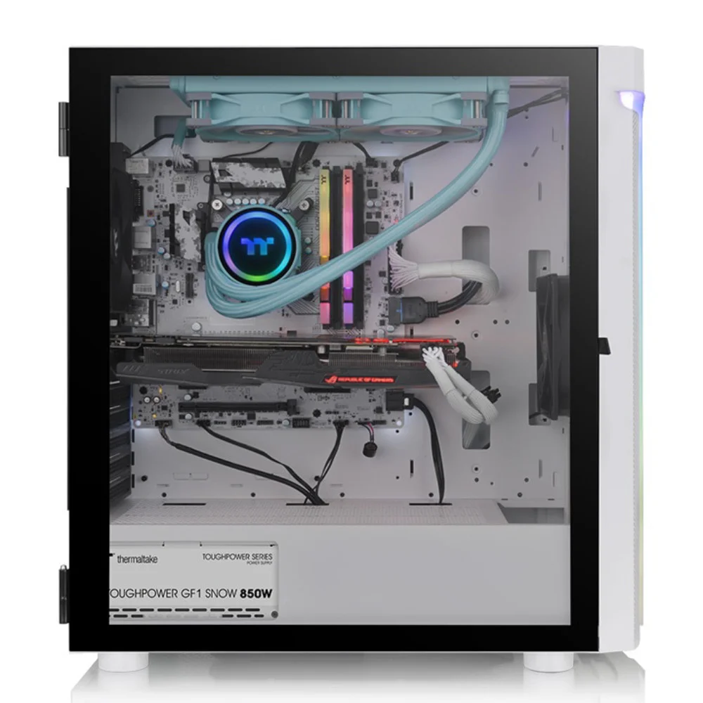 Imagem 4 de 5 do produto Gabinete Thermaltake H590 Tg Argb, Mid-Tower, Vidro, Branco - Ca-1x4-00m6wn-00