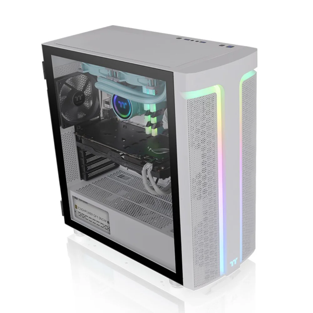 Imagem 5 de 5 do produto Gabinete Thermaltake H590 Tg Argb, Mid-Tower, Vidro, Branco - Ca-1x4-00m6wn-00