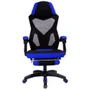 Cadeira De Escritório Fortt Verona, Até 120KG, Com Rodinhas, Encosto Em Tela Mesh, Azul - Cegf01-A