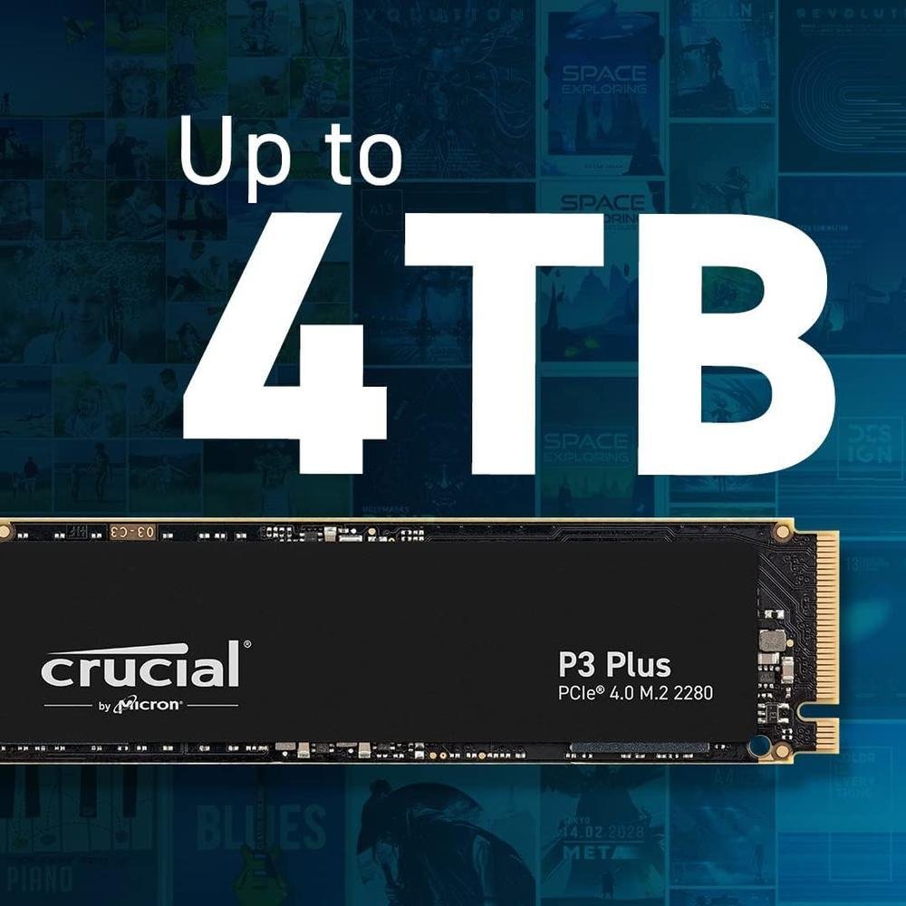 SSD Crucial P3 Plus, 4TB Nvme 2280 - Ct4000p3pssd8