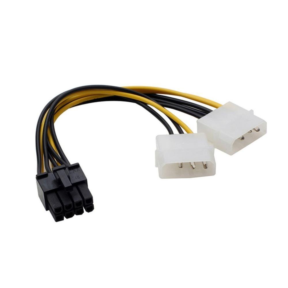 Imagem 3 de 5 do produto Cabo Adaptador Energia/Alimentação 2x Molex Macho, Para Pci-e Pci Express, 8 Pinos