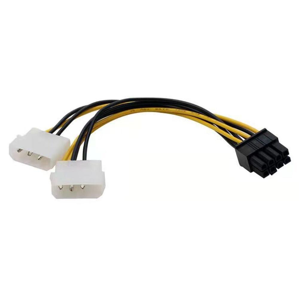 Imagem 4 de 5 do produto Cabo Adaptador Energia/Alimentação 2x Molex Macho, Para Pci-e Pci Express, 8 Pinos