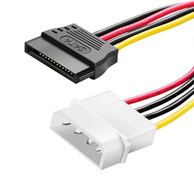 Cabo Adaptador Energia/Alimentação Molex Macho, Para SATA Fêmea, 15 Pin